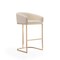 Manhattan Comfort Louvre Barstool in Cream and Titanium Gold BS016-CR - alternate 1